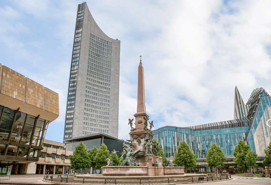 Blick vom Panorama Tower auf die Leipziger Innenstadt