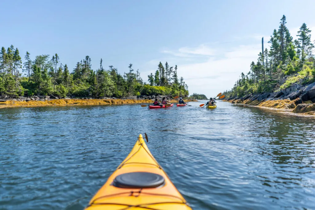 Blue Rocks Kajak Nova Scotia Reiseziele im August