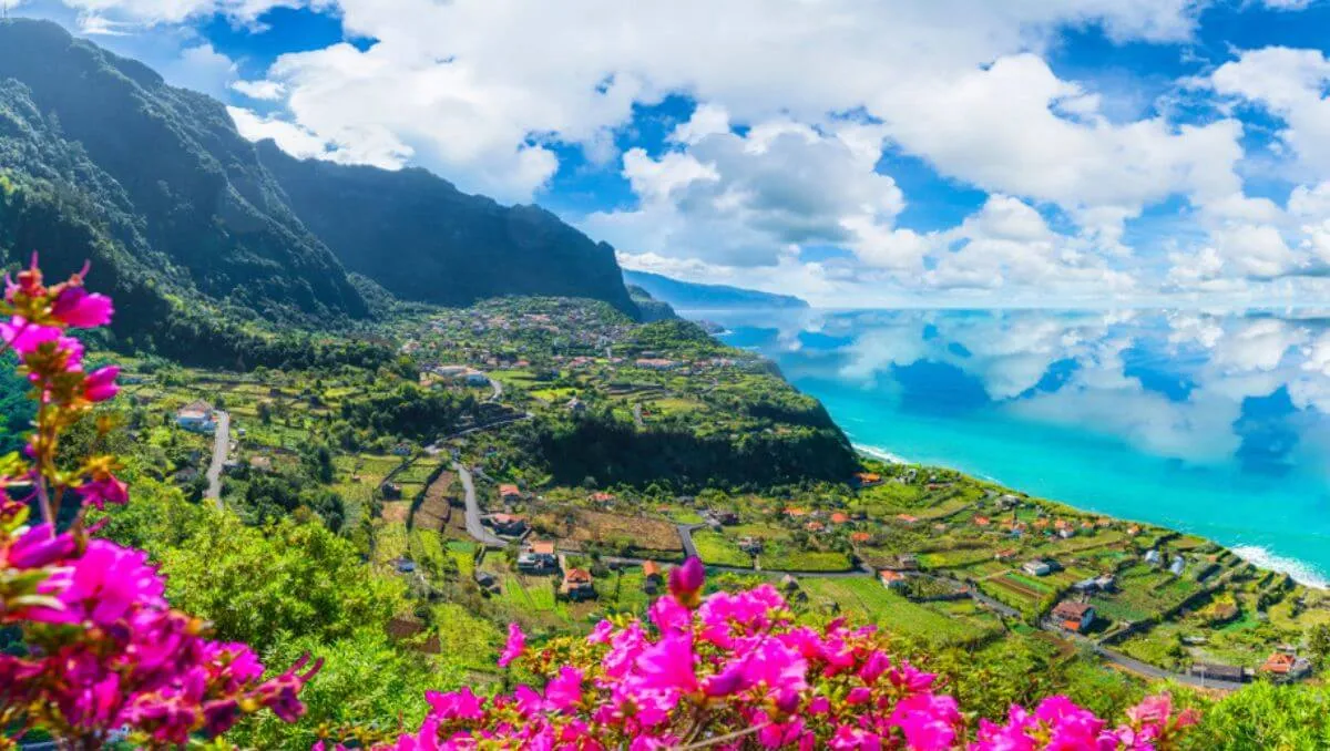 Blumeninsel Madeira mit zerklüfteten Klippen