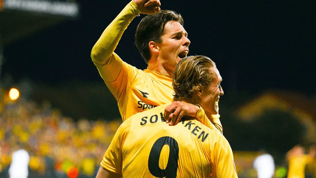 Bodø/Glimt-Spieler bejubeln ein Tor gegen den FC Zürich in der Europa League