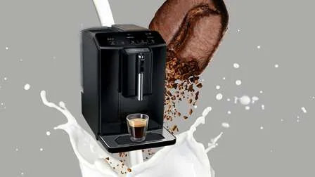 Bosch VeroCup 100 Kaffeevollautomat erzeugt cremigen Milchschaum für Cappuccino und Latte Macchiato