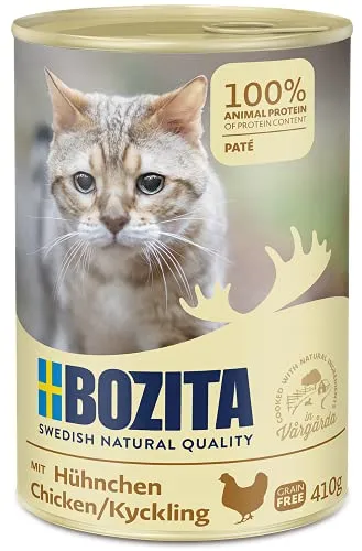 Bozita Paté, ein Hähnchen-Nassfutter für Katzen