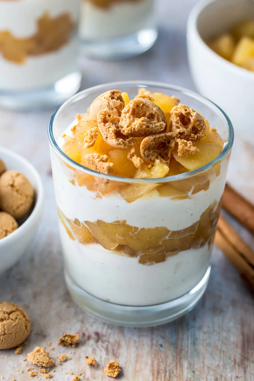 Bratapfel-Dessert im Glas