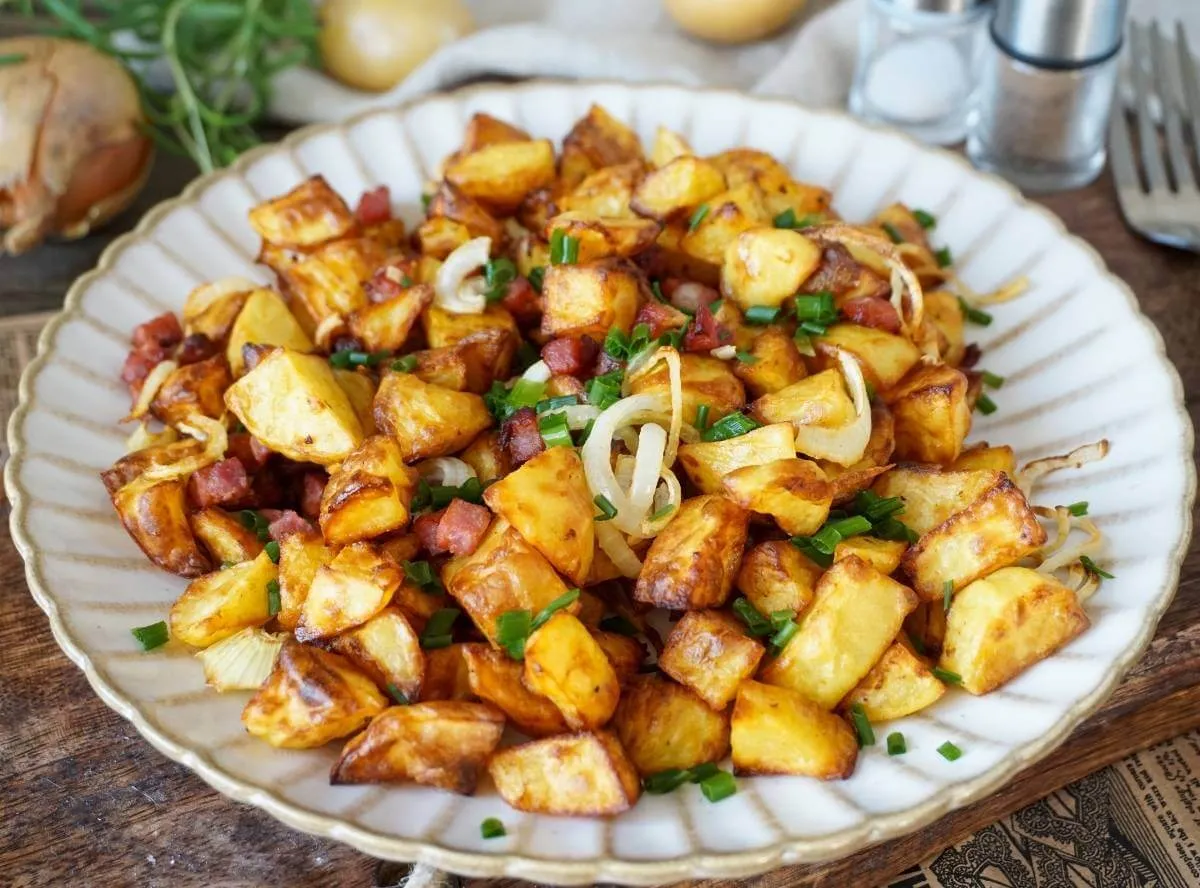 Bratkartoffeln in der Heißluftfritteuse „Knuspergesund“