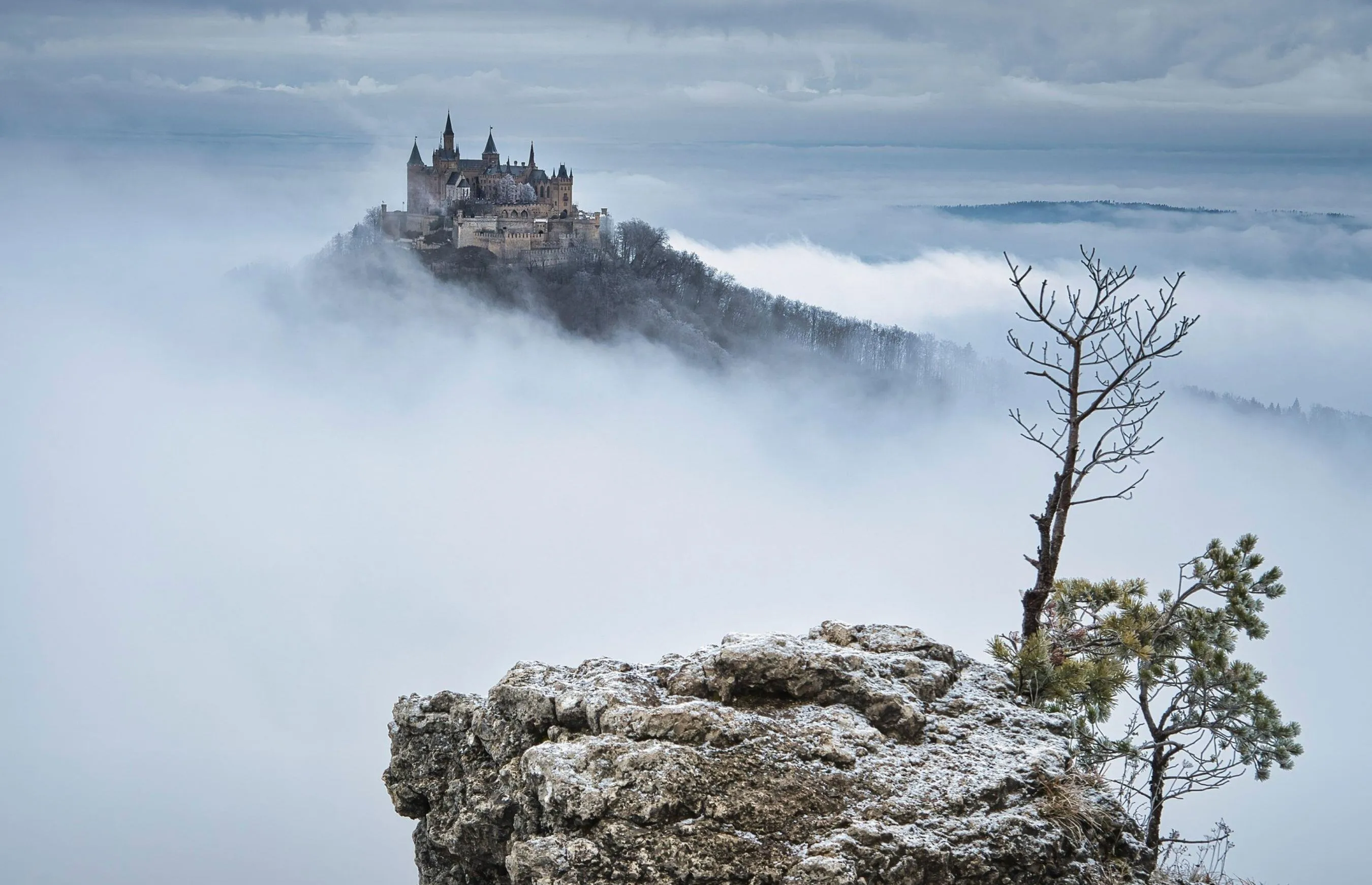 Burg Hohenzollern im Winter Schwäbische Alb
