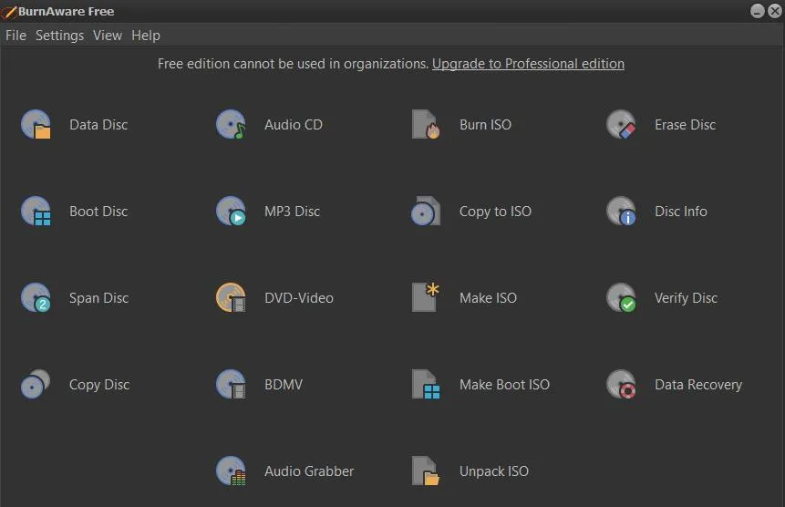 BurnAware Brennsoftware Free Version