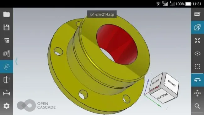 CAX-IF test model in CAD Assistant for Android