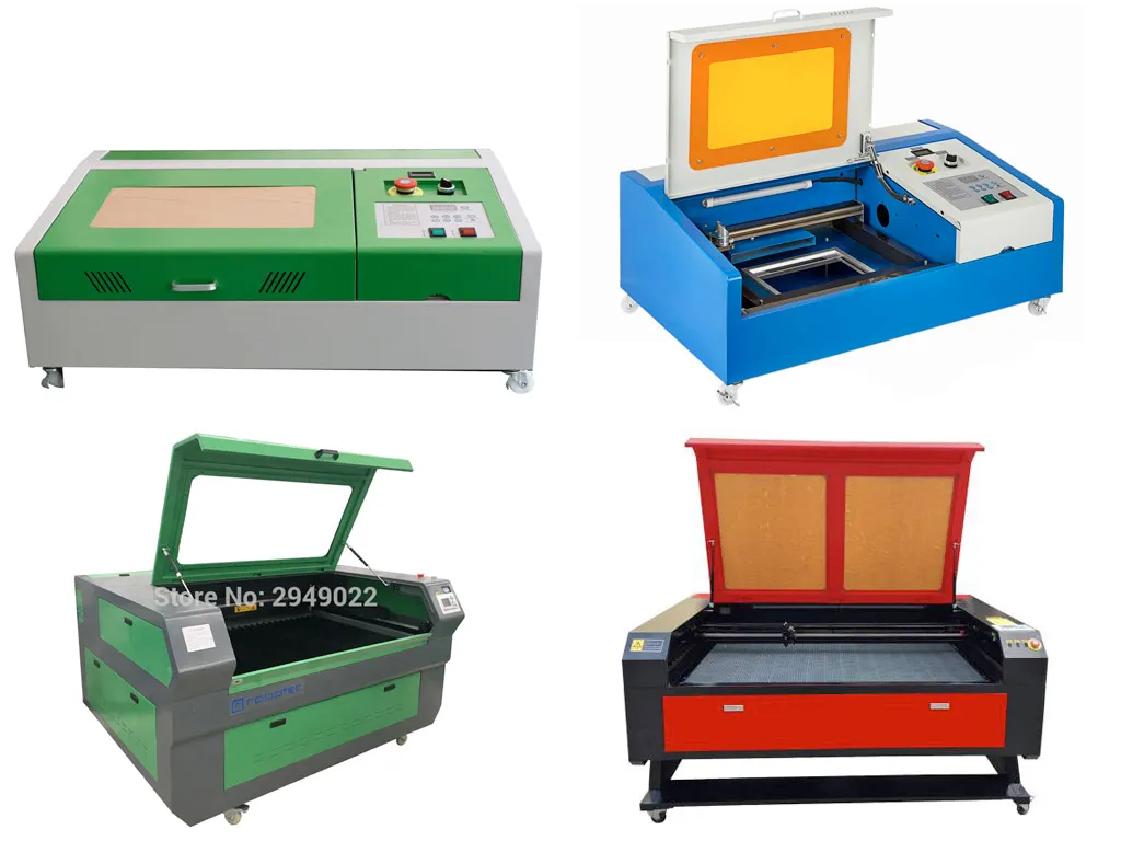 CO2-Lasergravierer im Betrieb