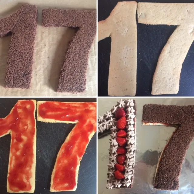 Collage Numbers cake Zahlentorte