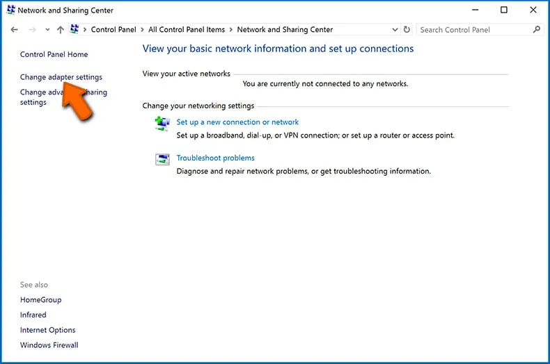 Computer vom Internet trennen (Schritt 2)