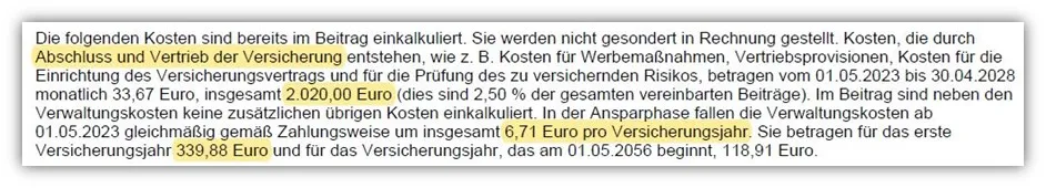 Continentale ETF Rentenversicherung Kosten Nettopolice (Rente Invest - RI)