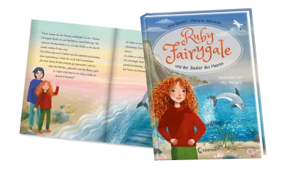 Cover und Innenseite des Titels Ruby Fairygale und der Zauber des Meeres; Linkziel: Titeldetailseite des Buches