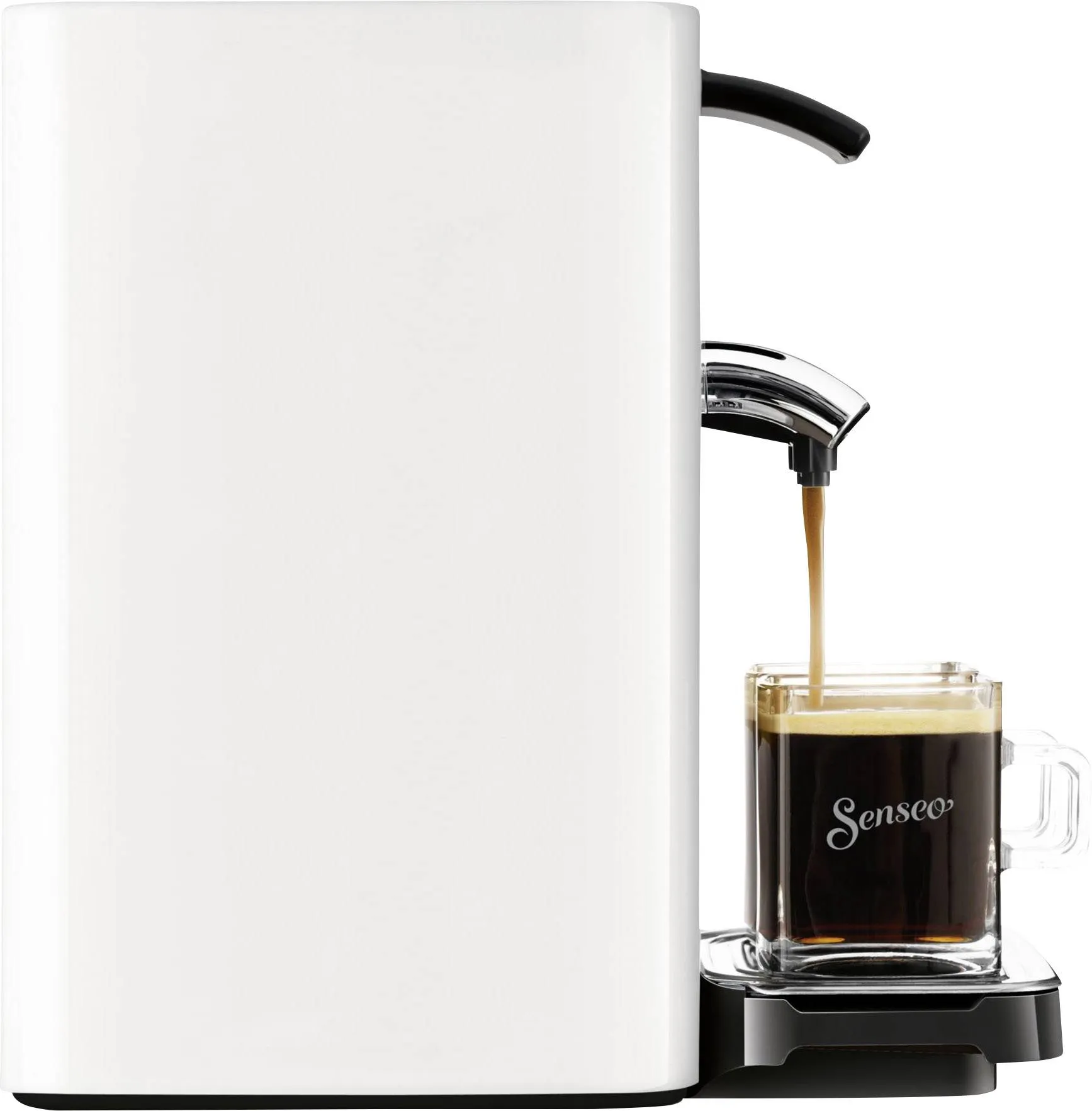 Crema auf einem Kaffee der Senseo Quadrante Weiß