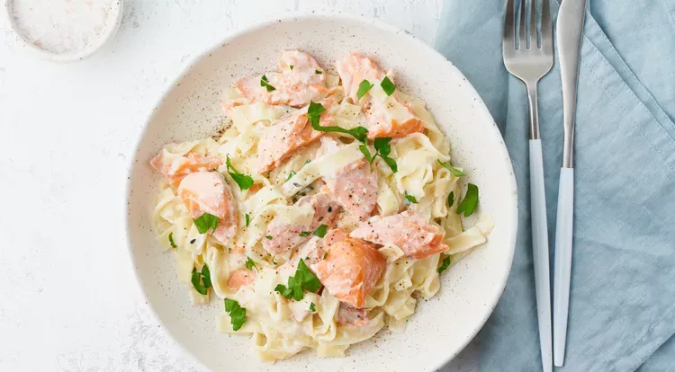 Cremige Lachs-Pasta &quot;light&quot;