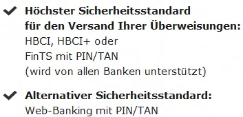Darstellung sicherer Online-Verbindungen im Lexware FinanzManager für geschütztes Online-Banking