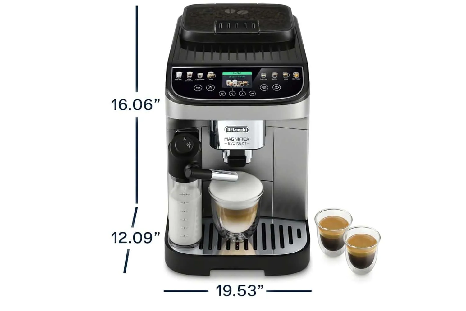 DeLonghi Magnifica Evo Next Größe