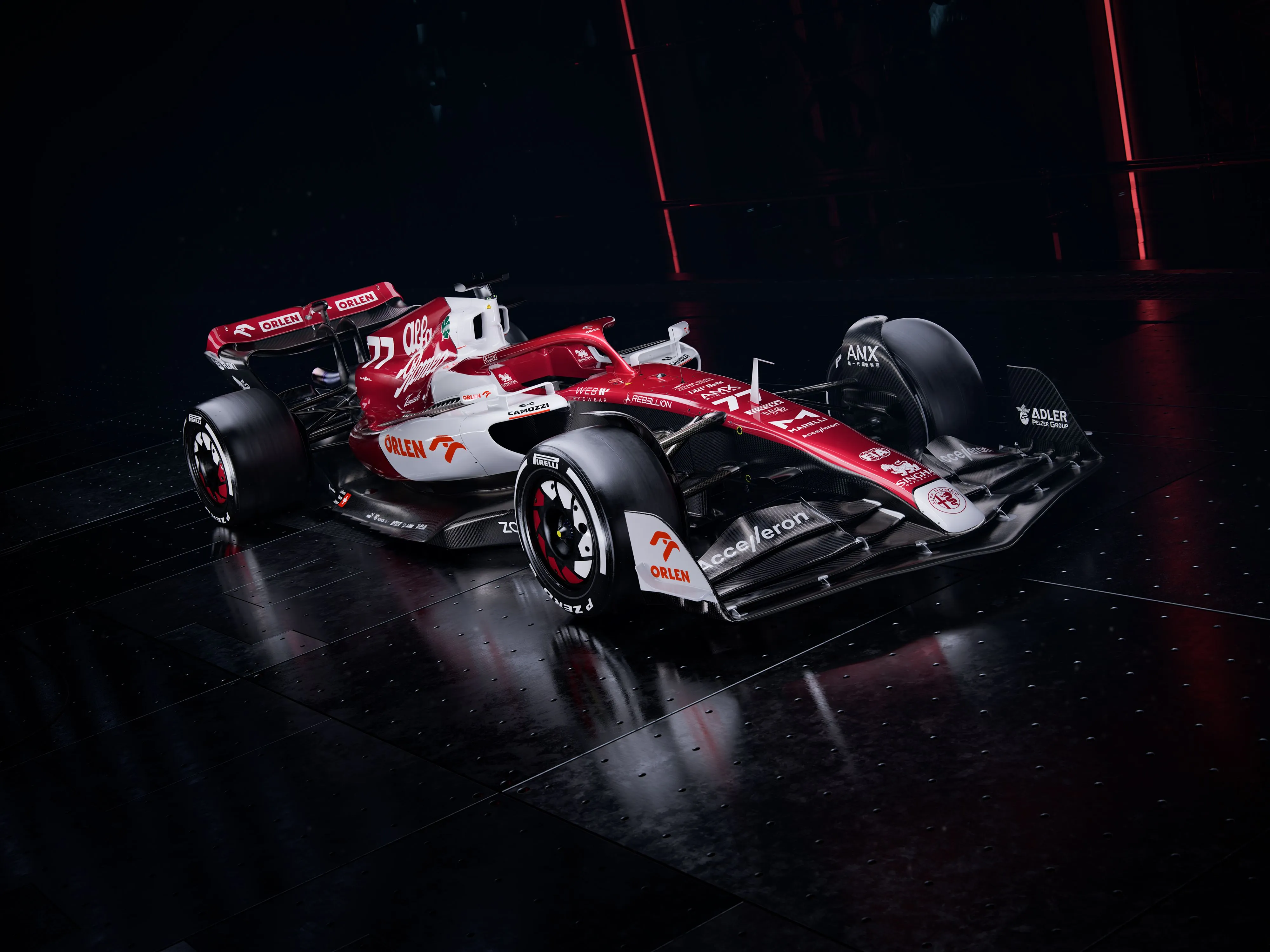 Der Alfa Romeo C42 in voller Pracht, bereit für die F1-Saison 2022