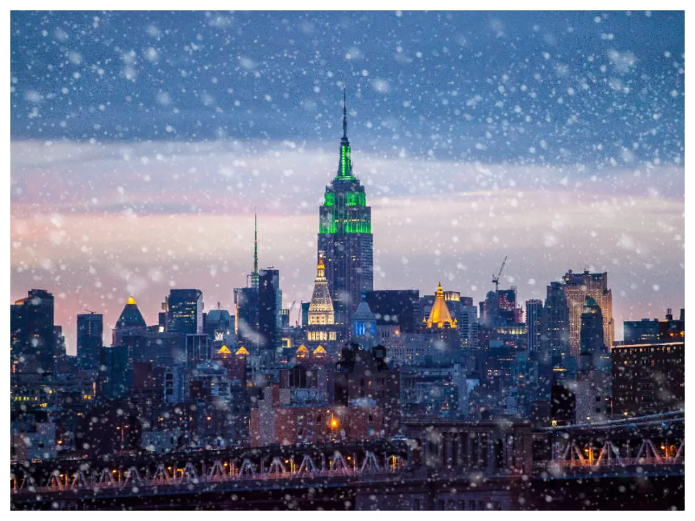 Der beleuchtete Weihnachtsbaum am Rockefeller Center in New York