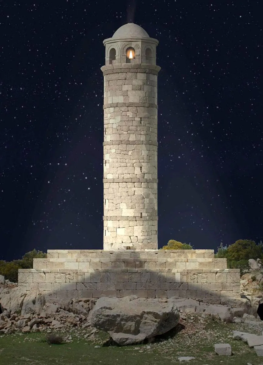 Der Leuchtturm als Leuchtfeuer für Schiffe aus Ost und West (Grafik: Benoit Chamuleau)