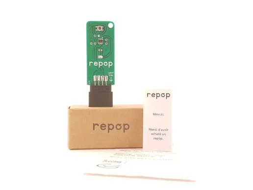 Detailansicht des RePOP-Moduls mit Anschlüssen