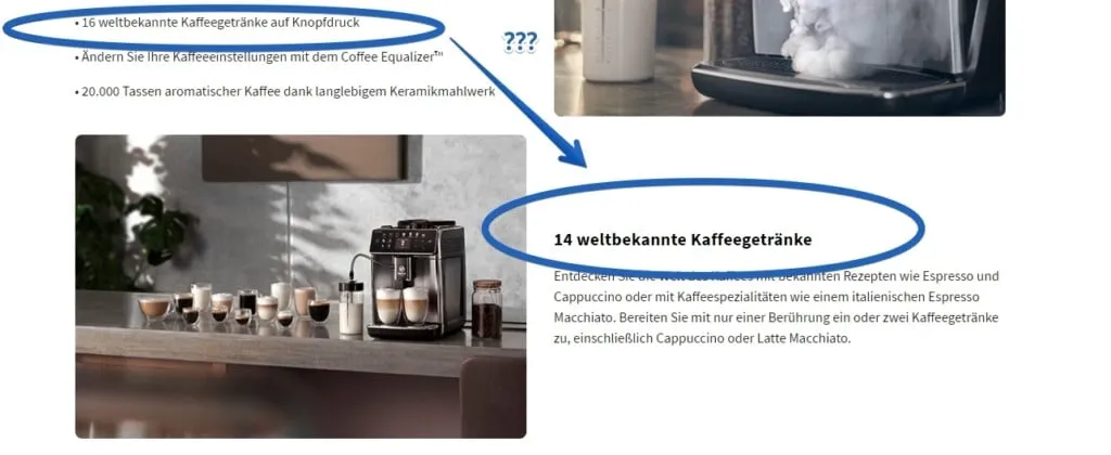 Details zu Saeco GranAroma SM6580/00 auf MediaMarkt Produktseite