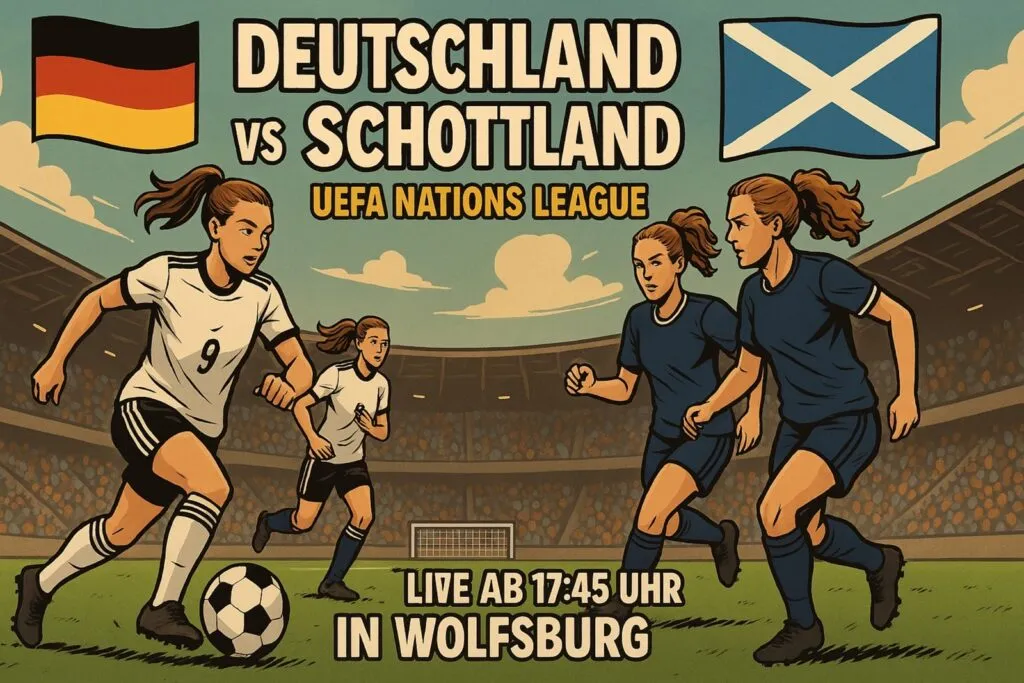 Deutsche Frauenfußball-Nationalmannschaft im Länderspiel gegen Schottland – ARD Live-Übertragung