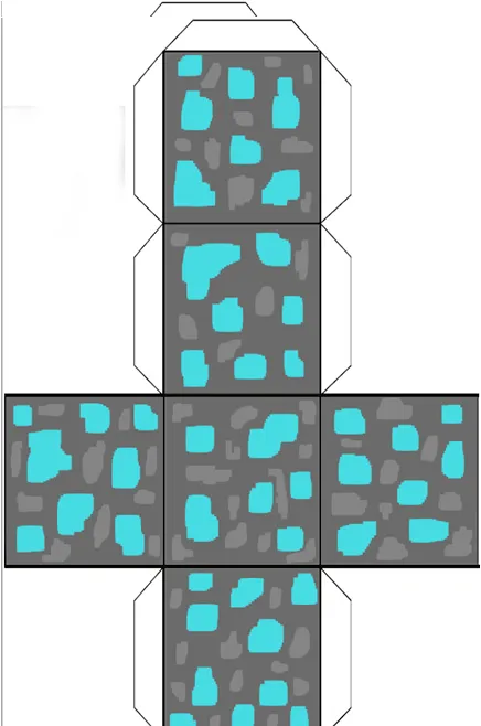 Diamant-Block Würfelnetz