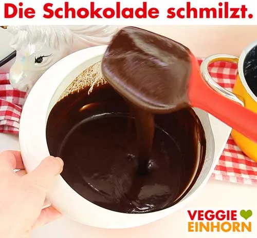 Die Schokolade schmilzt