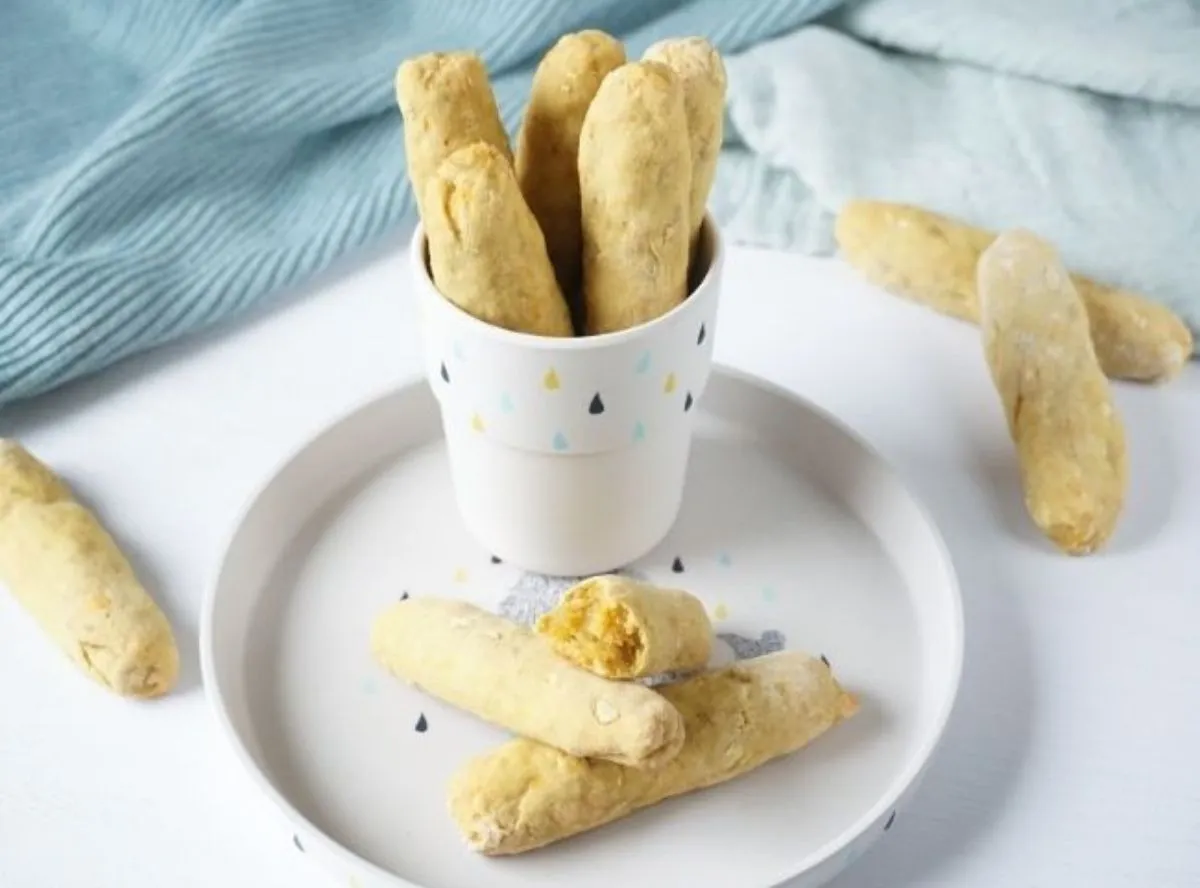 Dinkelstangen für das Baby ohne Zucker selber backen als Snack