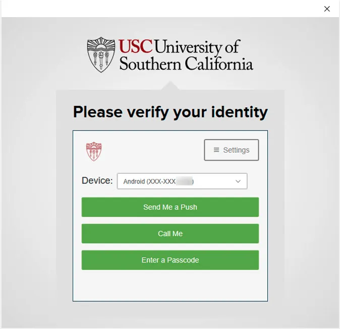 Duo Multi-Faktor-Authentifizierung