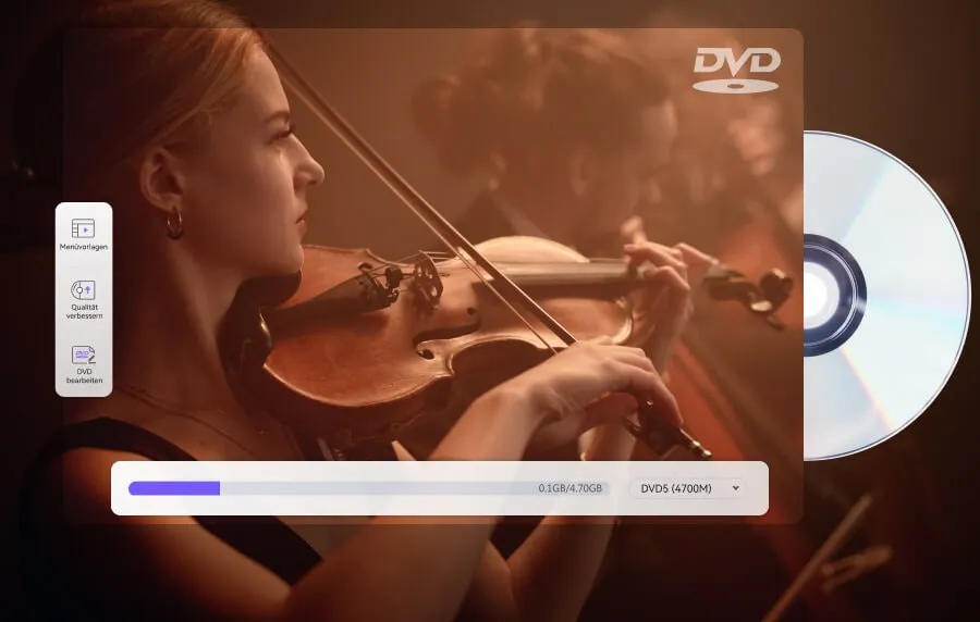 DVD-Brenner Funktion des UniConverters - Videos auf DVD oder Musik auf CD brennen