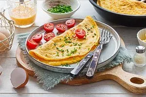 Ein Genuss: Das einfache Omelett ist fertig