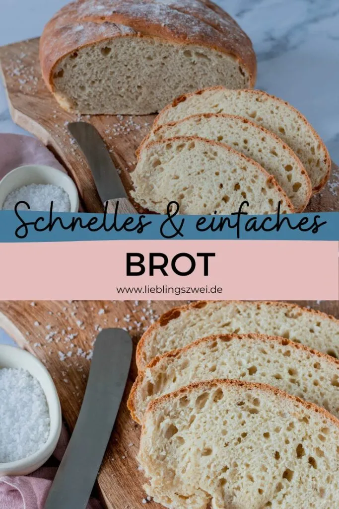 Ein goldbraunes, frisch gebackenes Brot, das zum Anschneiden bereit ist.