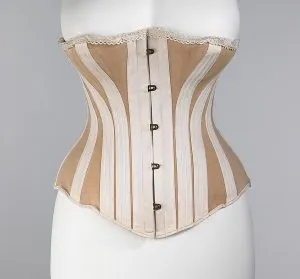 Ein historisches Korsett aus dem Jahr 1885 der Royal Worcester Corset Company, relevant für die Darstellung in den Enola Holmes Büchern