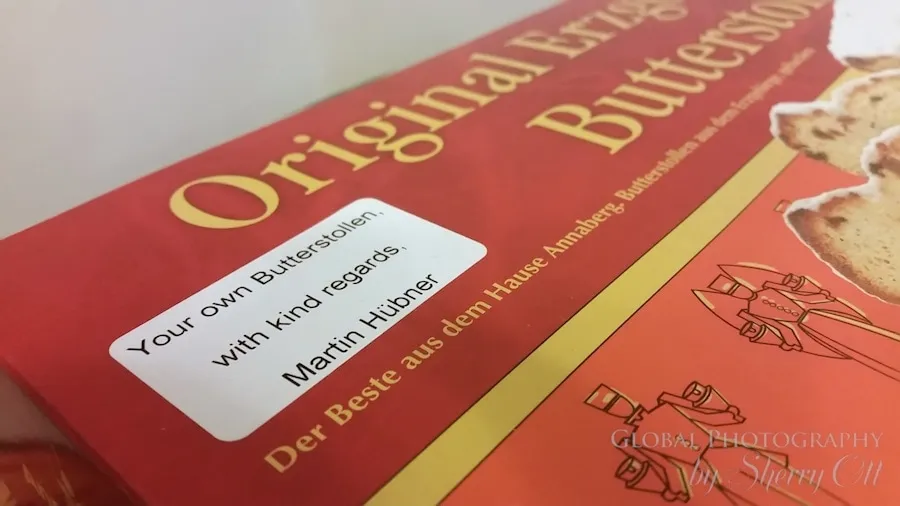 Ein Stollen mit meinem Aufkleber von Martin