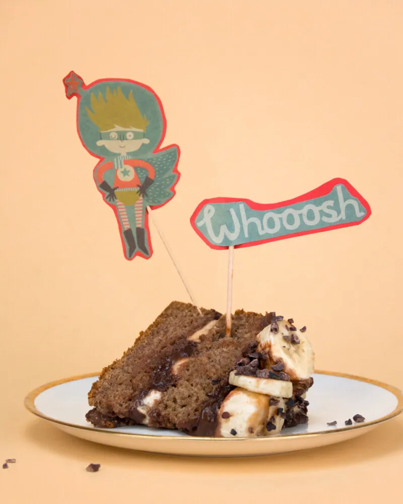 Ein Stück Schokokuchen