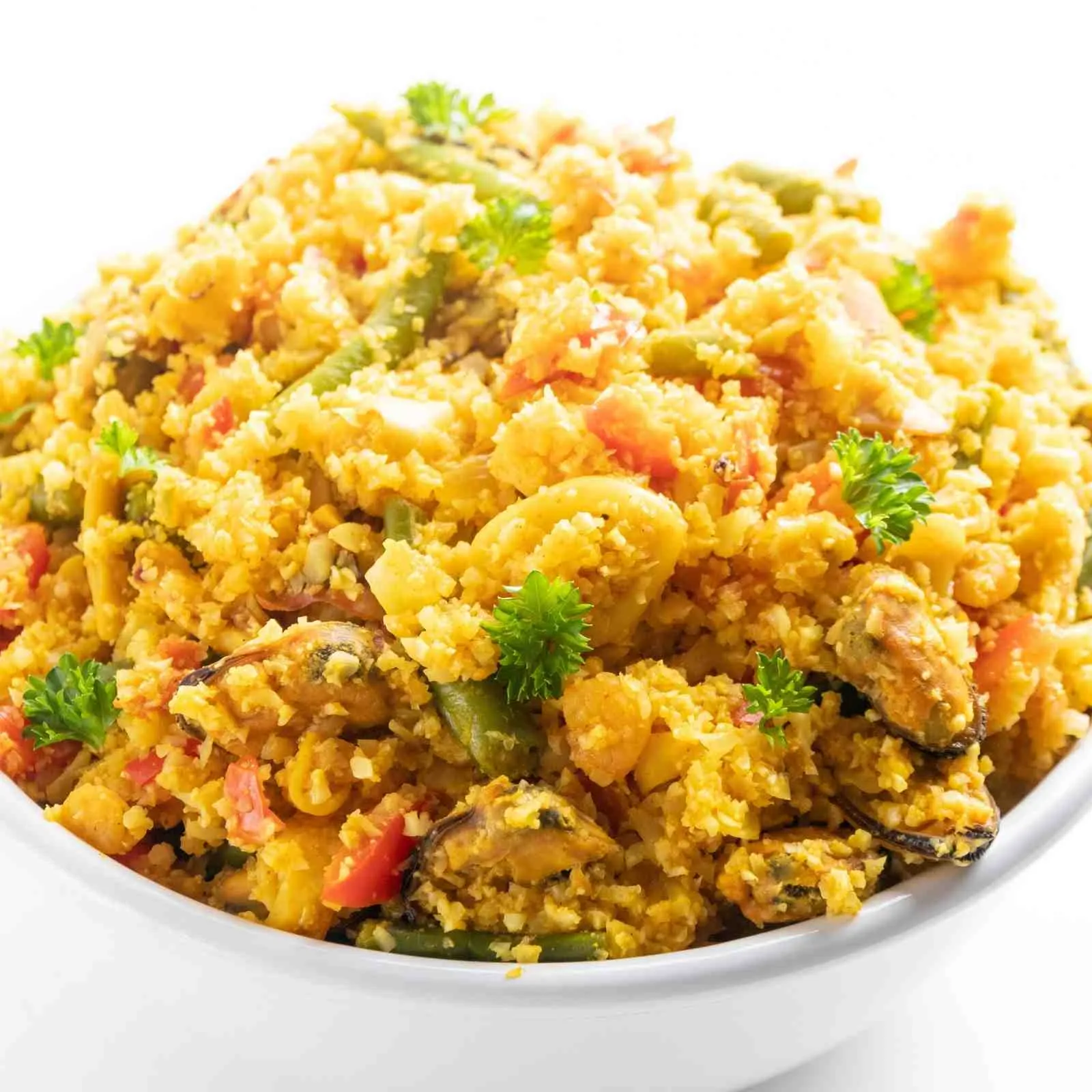 Eine einfache Low Carb Paella als ketogenes Abendessen, ideal zum Abnehmen