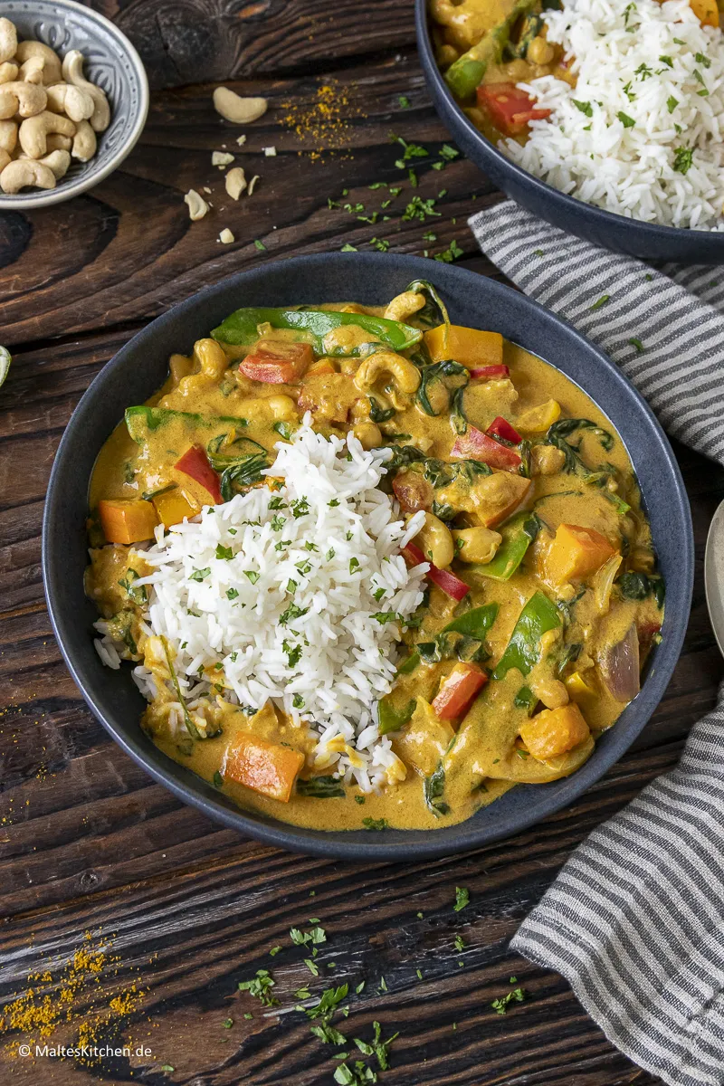Einfach ein leckeres vegetarisches Curry.