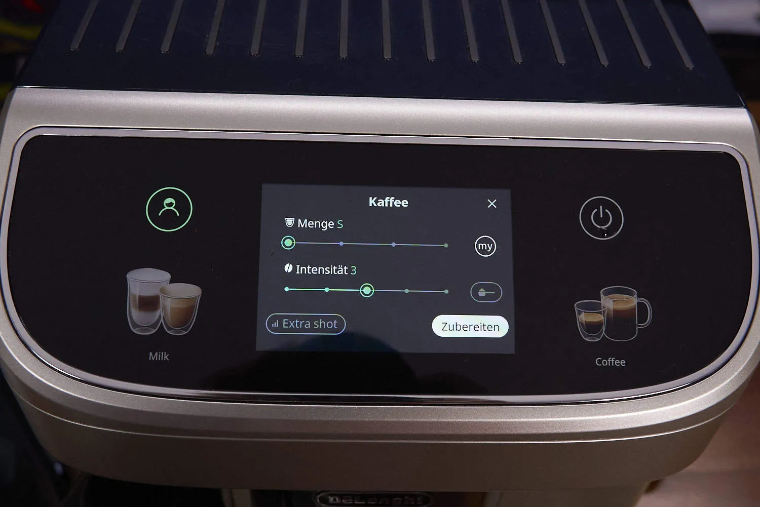 Einstellungen für Kaffee an einer DeLonghi Magnifica Plus