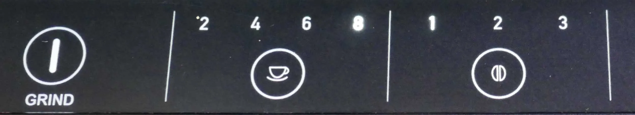 Einstellungsmöglichkeiten des integrierten Mahlwerks der Melitta Epos Kaffeemaschine