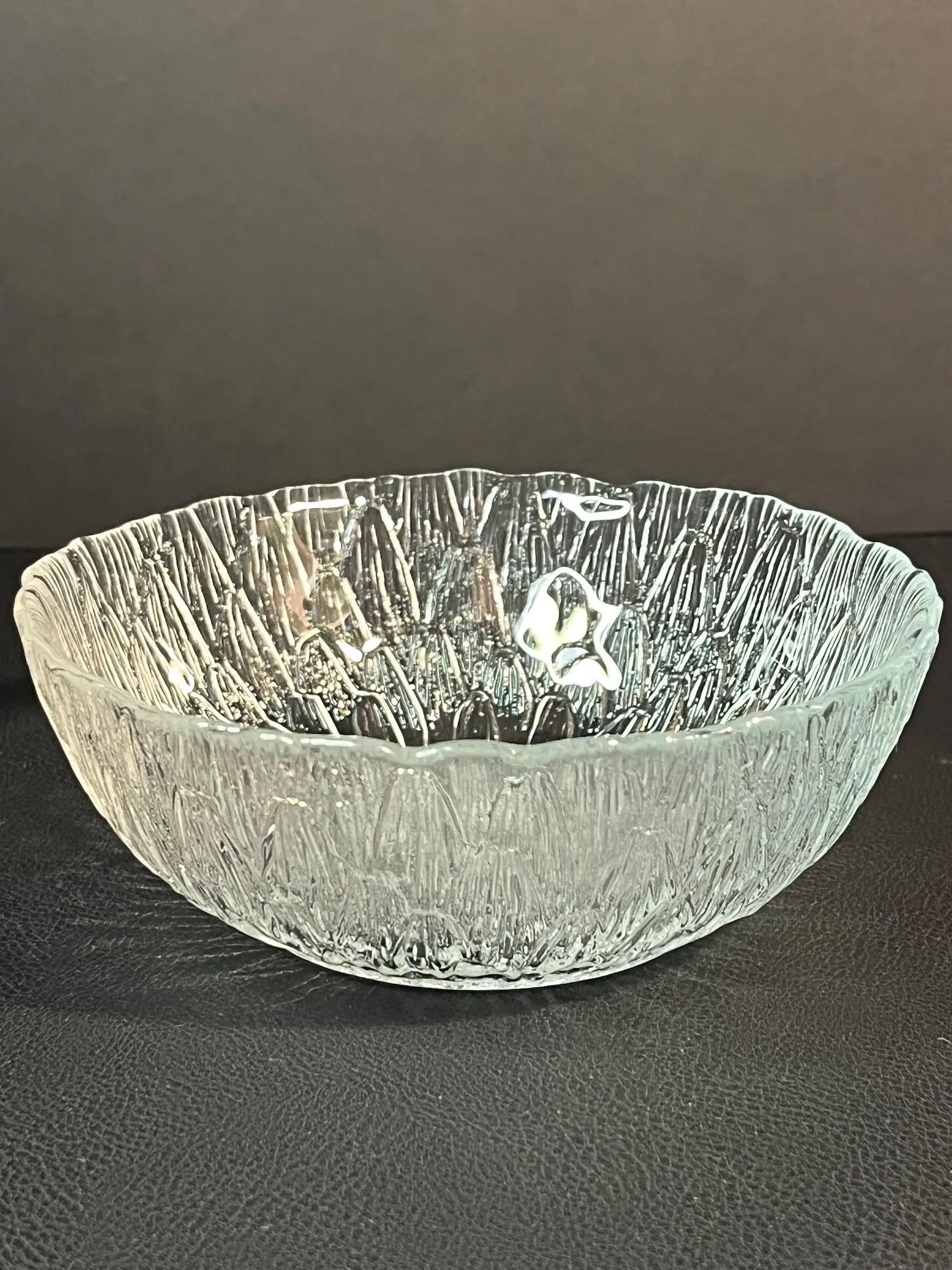 Einzelne Arcoroc France Fleur Dessertschale aus Klarglas mit floralem Design