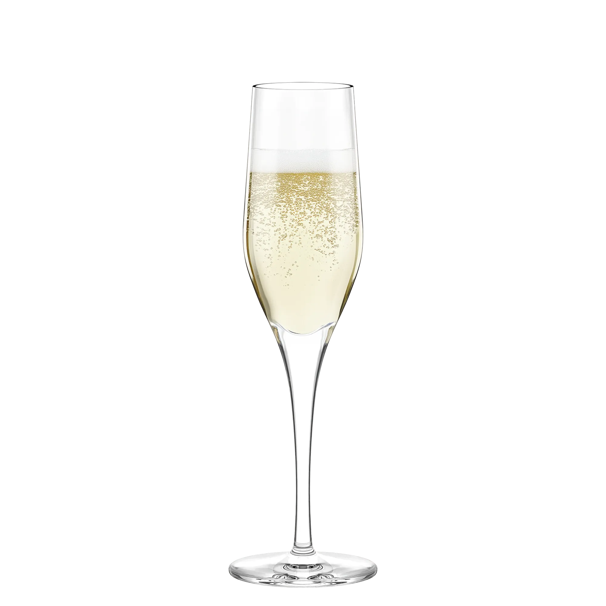 Elegantes Sektglas Made in Germany mit sprudelndem Sekt für festliche Anlässe