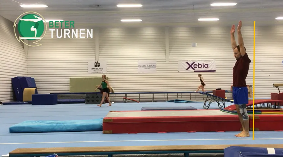 Endposition nach dem Handstand: Aufrechter Stand