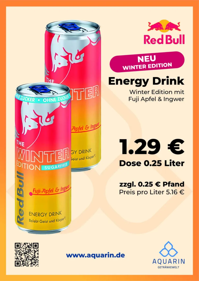 Energiegetränk Red Bull im aktuellen Angebot – Kraft für den Alltag