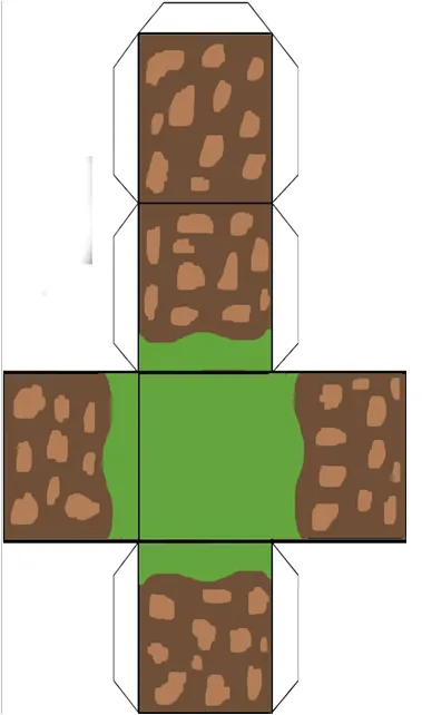 Erdboden-Block Würfelnetz