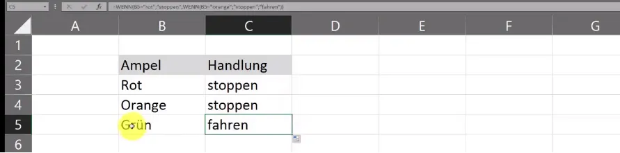 Ergebnis ausgeworfen