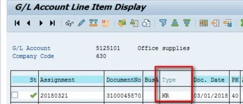 Ergebnis der Summenbildung nach Feldauswahl in FBL3N