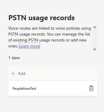 Erstellen des PSTN-Nutzungsdatensatzes