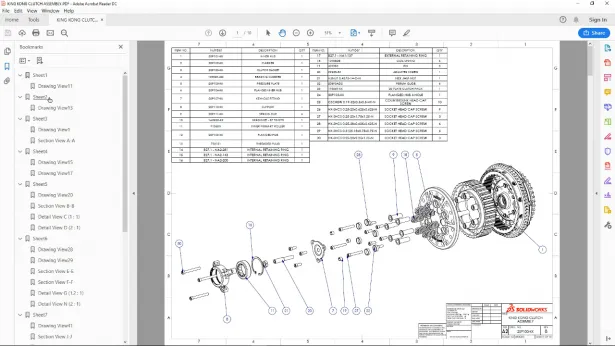 Erstellung und Bearbeitung von Ansichten im schnellen Detaillierungsmodus von SOLIDWORKS 2020