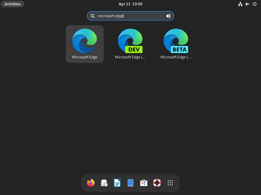 Erster Start von Microsoft Edge unter Debian Linux